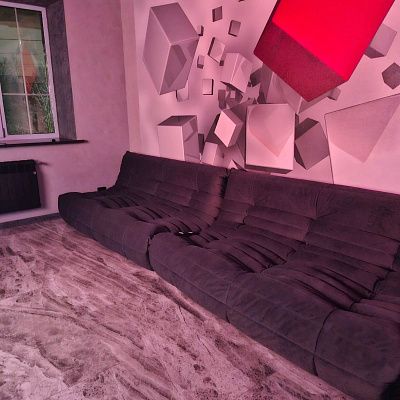 Мягкий бескаркасный диван для ежедневного отдыха. Отзыв с фото и рейтингом 5 звезд.