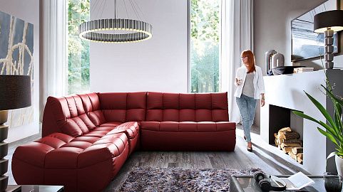 Диван ДеИтали, бескаркасный диван красного цвета в гостиную