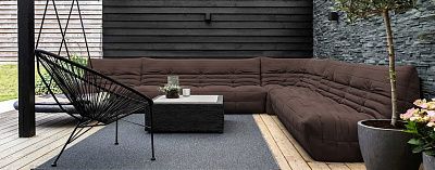 Как выбрать угловой диван-25, Тканьевый диван ДеФранс для дачи и патио