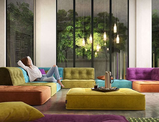 Современный, стильный бескаркасный диван Гоа