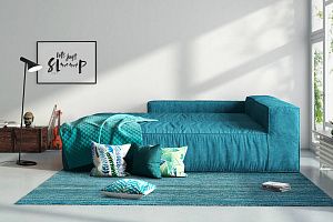 Бирюзовый диван-кровать Фри на заказ, бескаркасный диван, кровать от фабрики Гливер