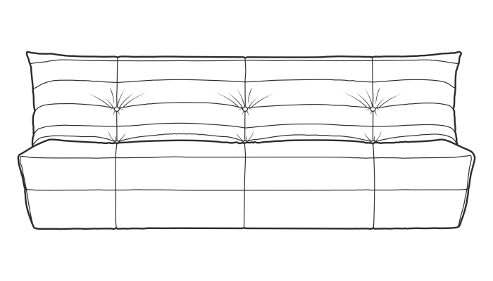 Диван ДеФранс™️ прямой 3-х местный