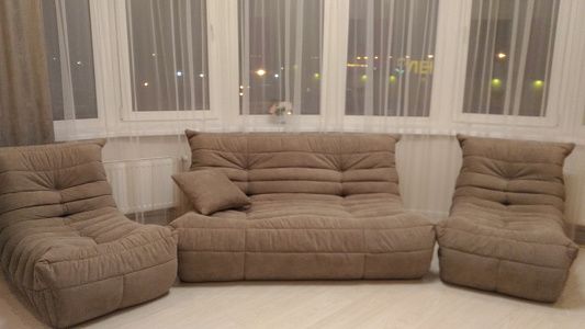 Купить качественную бескаркасную мягкую мебель недорого. Отзыв о качестве материалов с фото. 5 звезд.