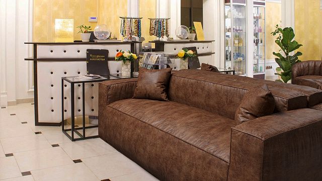 Что такое антивандальная ткань-2, Диван Фри на ресепшене из антивандальной экокожи  