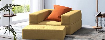 Как выбрать удобное кресло для дома-24, Кресло Кубис желтого цвета