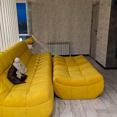 Диван с пуфом для ног в комплекте: отзыв о настоящем комфорте с фото. 5 звезд