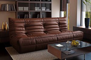 Трехместный диван ДеФранс из экокожи в гостиную от Gliver