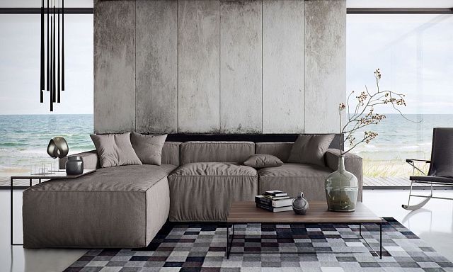 Легкий трехместный диван Фри с подлокотником от Gliver