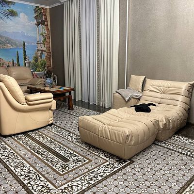 Модульная бескаркасная мебель в гостиной. Фото и отзыв покупателя на 5 звезд.