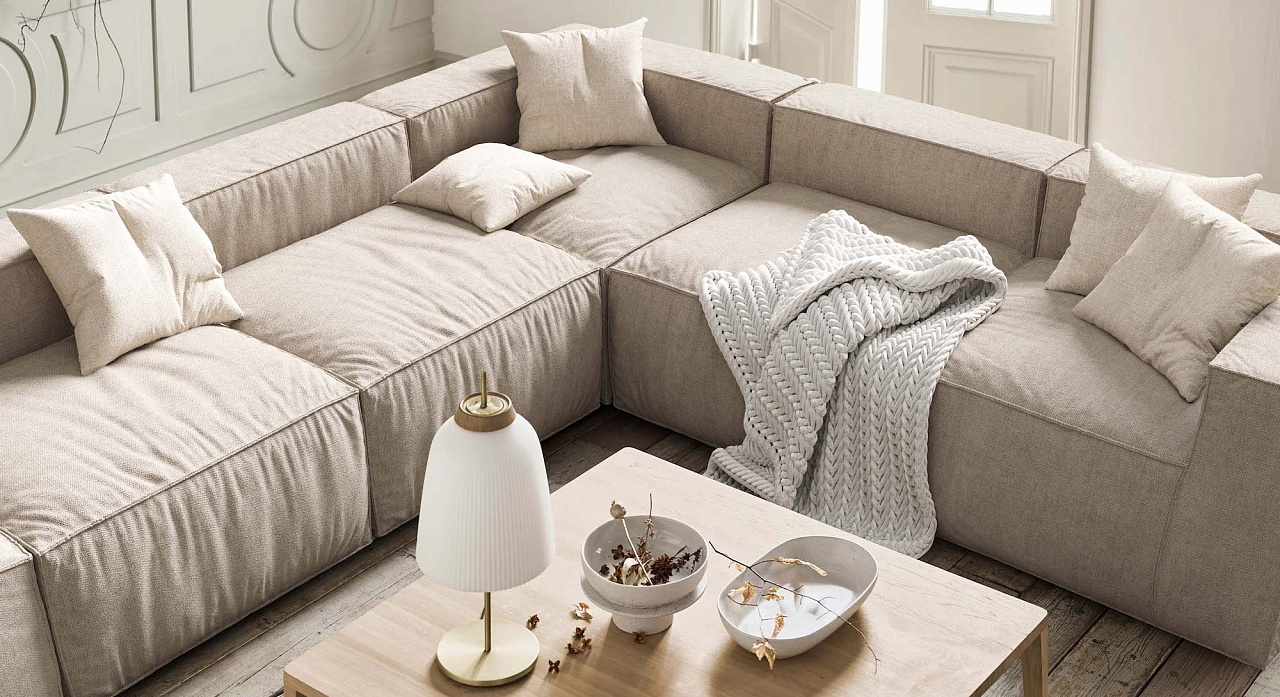 Как правильно выбрать цвет для интерьера, модульный диван Фри