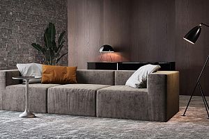 Современный и стильный бескаркасный диван Драм в гостиную 