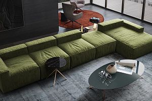 Большой бескаркасный диван Фри для дачи