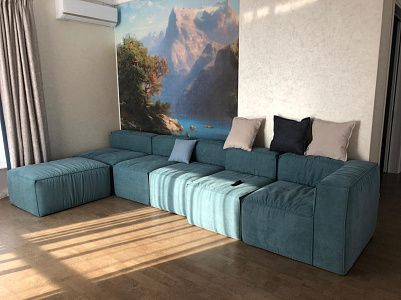 Мягкий бескаркасный диван для ежедневного отдыха. Отзыв с фото и рейтингом 5 звезд.