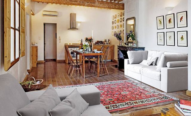 Бежевый диван в интерьере-29,  мягкий диван Элизиум для гостиной в стиле прованс