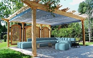 Голубой бескаркасный диван Фри для улицы