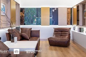 Квартирный вопрос, Гостиная в садах Климта , Диваны Gliver, Стильное современное кресло ДеФранс из экокожи от Gliver, эргономичная форма, долгий срок службы