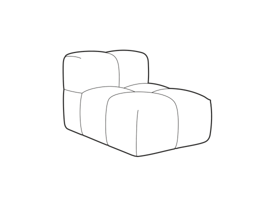 Кресло Квадро 2 секции