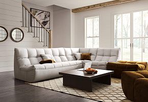 Диван ДеИтали белого цвета в интерьере гостиной