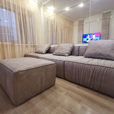 Модульный бескаркасный диван на заказ. Отзыв о индивидуальном заказе с фото. 5/5.