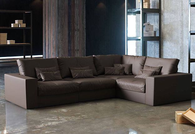 Элитный диван Элизиум из экокожи, бескаркасный диван премиального качества