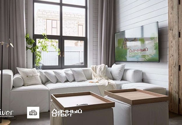 Дачный ответ, Амбарные доски и английский фарфор, Диваны Gliver, Белый диван Фри от Gliver