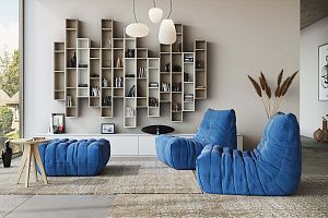 Диван ДеФранс синего цвета