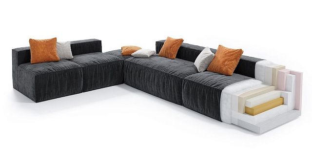 Наполнение модульных диванов Gliver, диван без каркаса