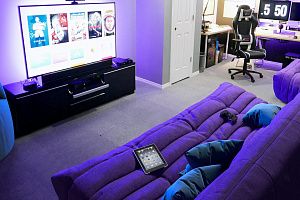 Большой диван ДеФранс для домашнего кинотеатра, бескаркасный диван на заказ по вашим размерам 