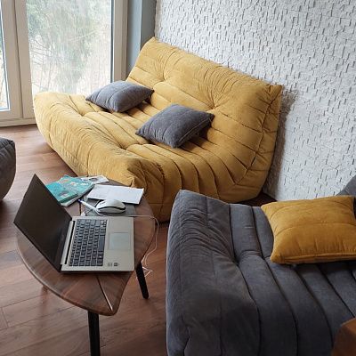 Лаунж хоум: бескаркасная мебель для уютного дома. Отзыв с фото в интерьере. Оценка 5 звезд.